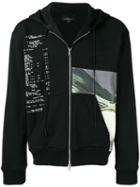 3.1 Phillip Lim Zip-front Hoodie - Grocery Print - Black