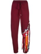 Oscar De La Renta Fringe Embellished Knitted Trousers - Red