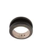 Parts Of Four Round Shaped Finger Ring - Black