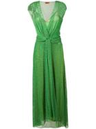 Missoni Lamé Mesh Maxi Dress - Green