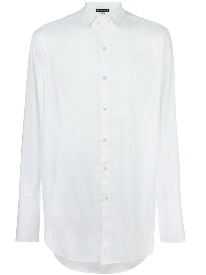Ann Demeulemeester Plain Shirt, Men's, Size: Xs, White, Cotton