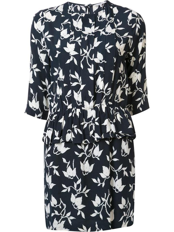 Ganni 'maxwell' Crepe Dress, Women's, Size: Small, Blue, Viscose