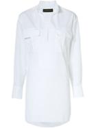 Alexandre Vauthier Dropped Tail Shirt Dress, Women's, Size: 40, White, Cotton