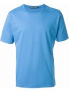 Issey Miyake Men Round Neck T-shirt, Size: 3, Blue, Cotton