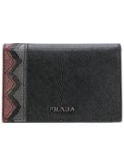 Prada Chevron Detail Cardholder - Black