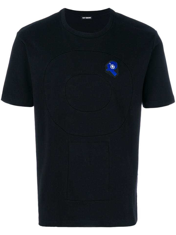 Raf Simons Stitch Detail Applique T-shirt - Black