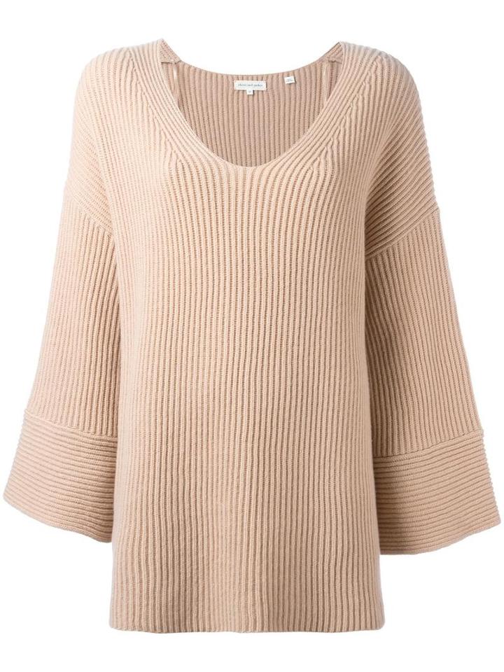 Chinti And Parker Flared Sleeve Jumper, Women's, Size: Medium, Nude/neutrals, Cashmere/merino
