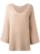 Chinti And Parker Flared Sleeve Jumper, Women's, Size: Medium, Nude/neutrals, Cashmere/merino