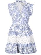 Alexis Olya Lace Embellished Shirt Dress - Blue