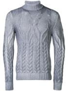 La Fileria For D'aniello Turtle Neck Knit Jumper - Blue