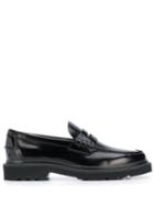 Tod's Embossed Logo Loafers - Black