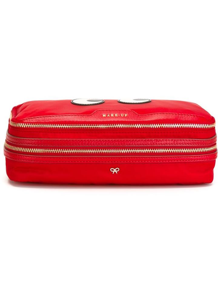 Anya Hindmarch Eyes Make-up Bag, Red, Nylon
