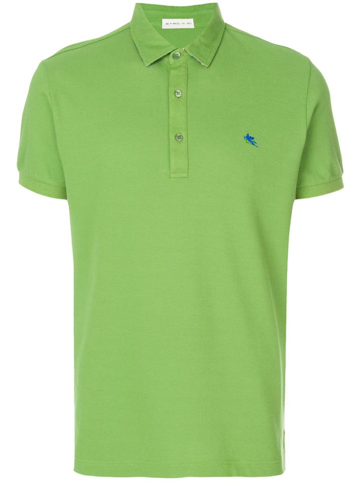 Etro Short Sleeve Polo Shirt - Green