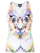 Just Cavalli Printed Tank Top, Women's, Size: 42, Yellow/orange, Polyamide/spandex/elastane