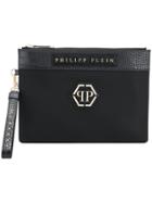 Philipp Plein Logo Zipped Pouch - Black