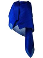 Pleats Please By Issey Miyake Ribbed Oversized Asymmetric Scarf