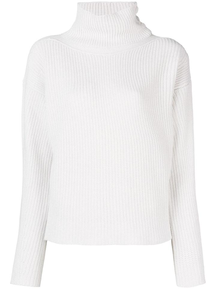 Lamberto Losani Ribbed Knit Sweater - Nude & Neutrals