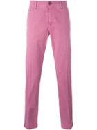 Jacob Cohen Academy Straight Leg Chinos, Men's, Size: 32, Pink/purple, Cotton/linen/flax/spandex/elastane