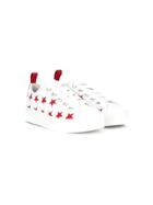 No21 Kids Star Print Sneakers - White