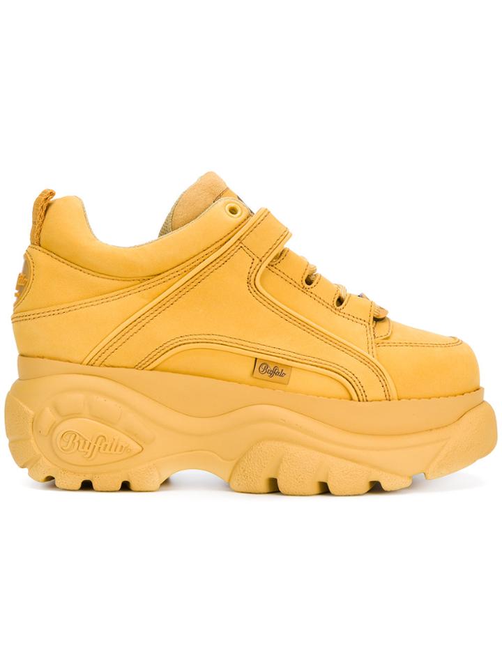 Buffalo Platform Lace Up Trainers - Yellow & Orange