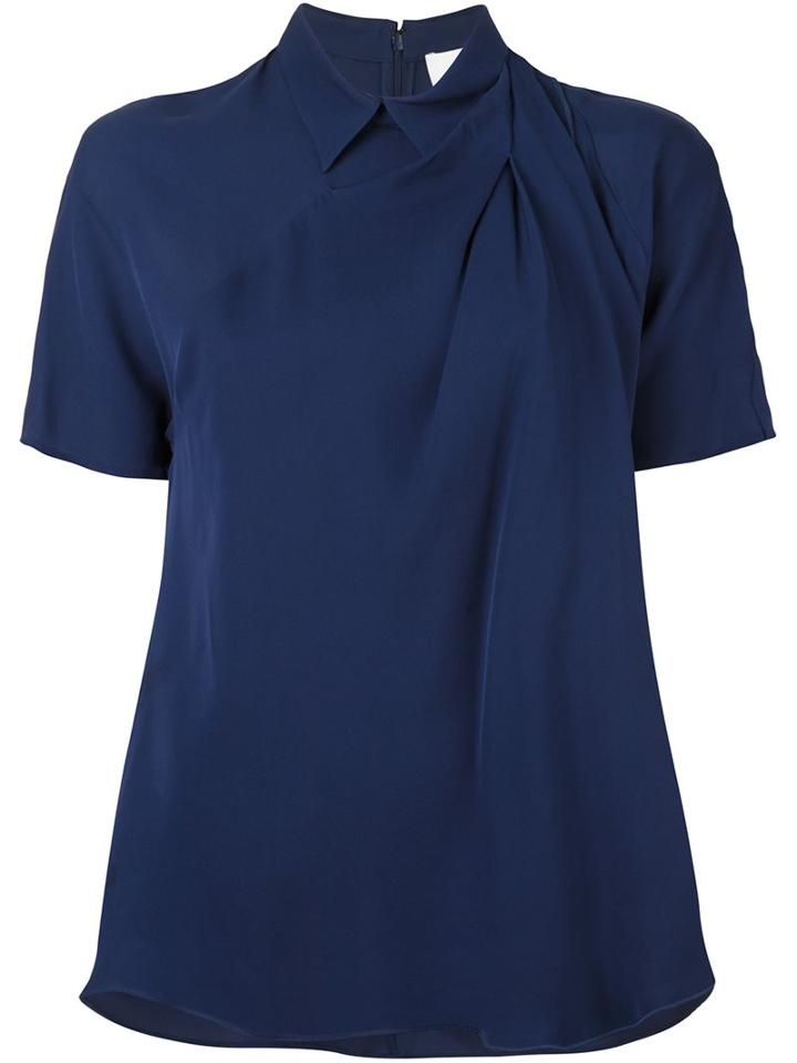 3.1 Phillip Lim Draped Top, Women's, Size: 4, Blue, Silk