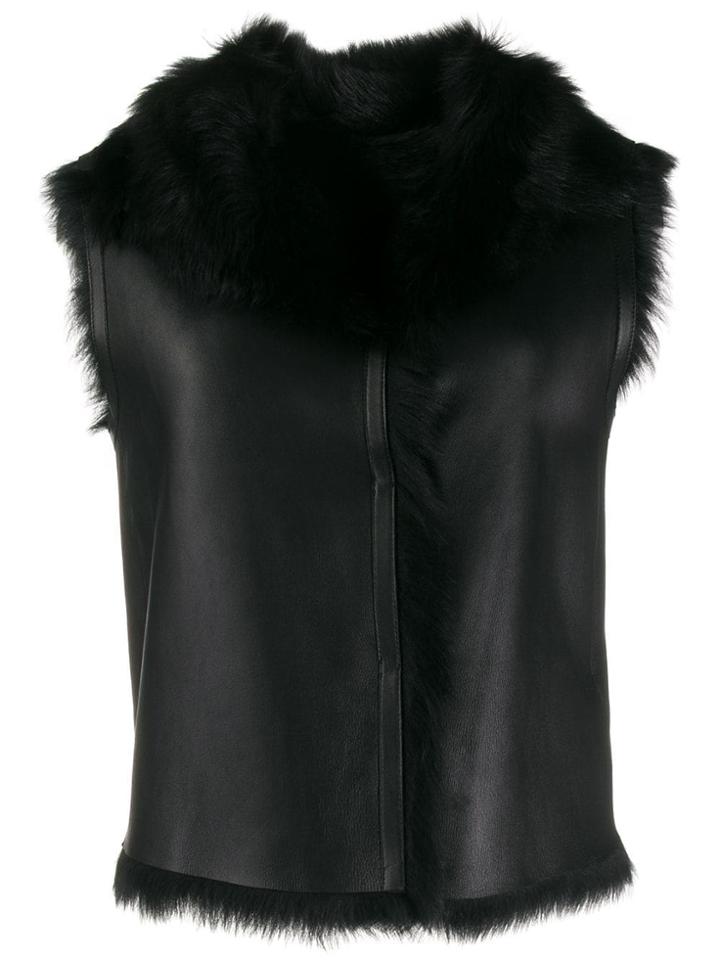 Joseph Lambskin Gilet - Black