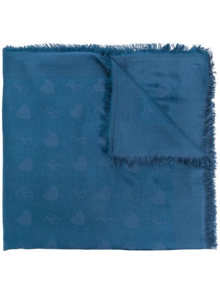 Twin-set Logo Motif Scarf - Blue
