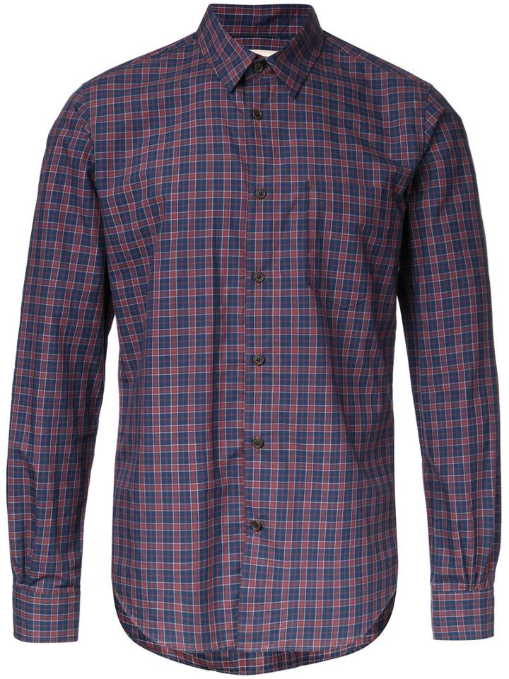 Factotum Checked Shirt, Men's, Size: 46, Red, Cotton