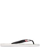 Mc2 Saint Barth Leaf Print Flip Flops - Black