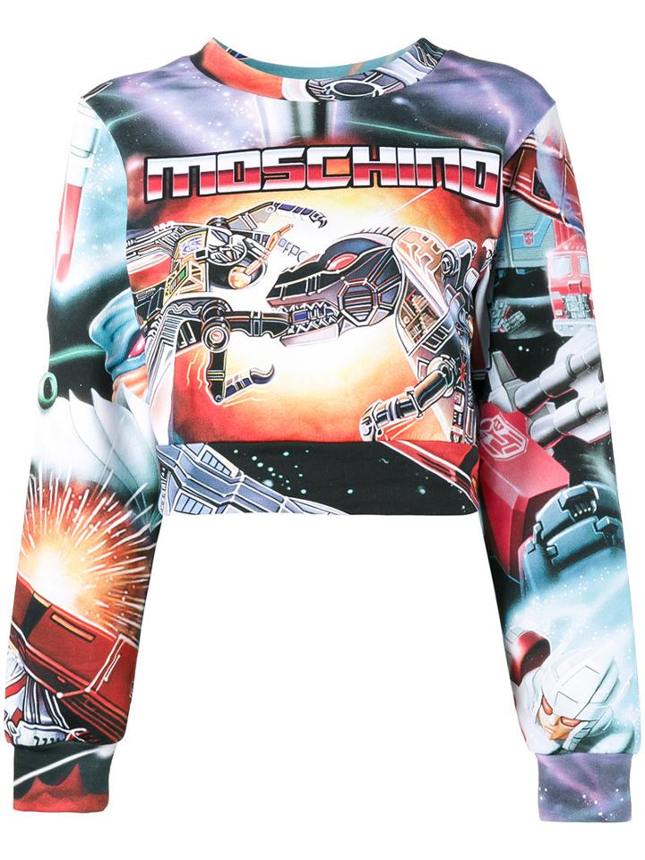 Moschino - Dino Transformer Sweatshirt - Women - Cotton - 44, Cotton