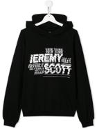 Jeremy Scott Junior Teen Logo Print Hoodie - Black