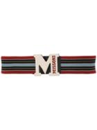 M Missoni Striped Belt - Red