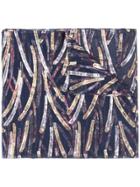 Ingie Paris Metallic Effect Details Scarf - Blue