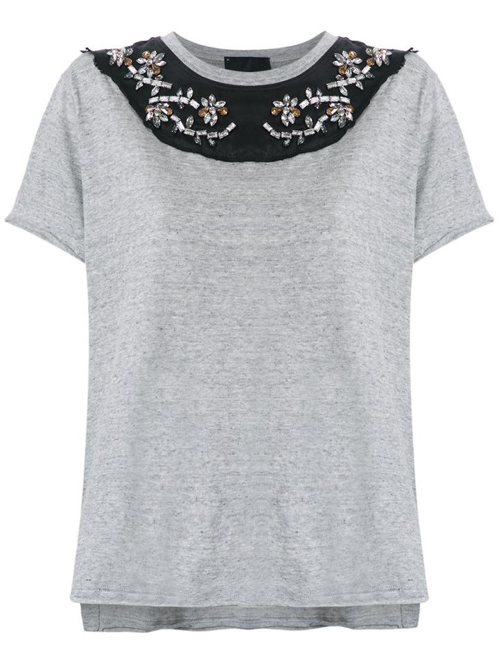 Andrea Bogosian - Embroidered Blouse - Women - Cotton - G, Grey, Cotton