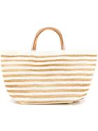 Ermanno Scervino Woven Striped Tote