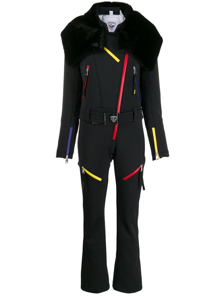 Rossignol Faux-fur Trim Ski Suit - Black