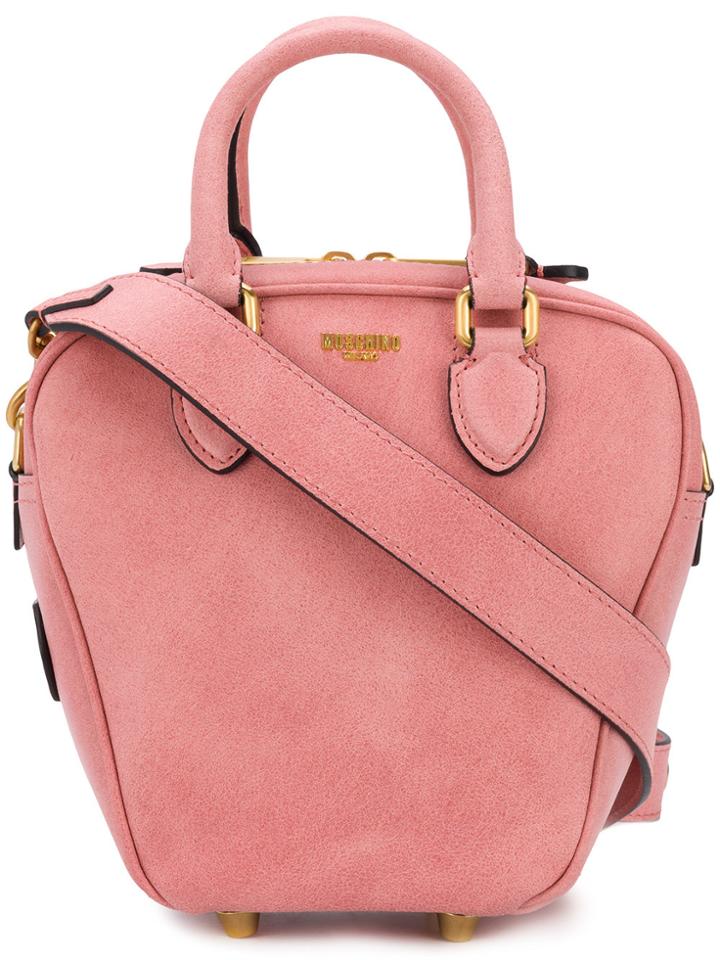 Moschino Mini Front Logo Shoulder Bag - Pink & Purple