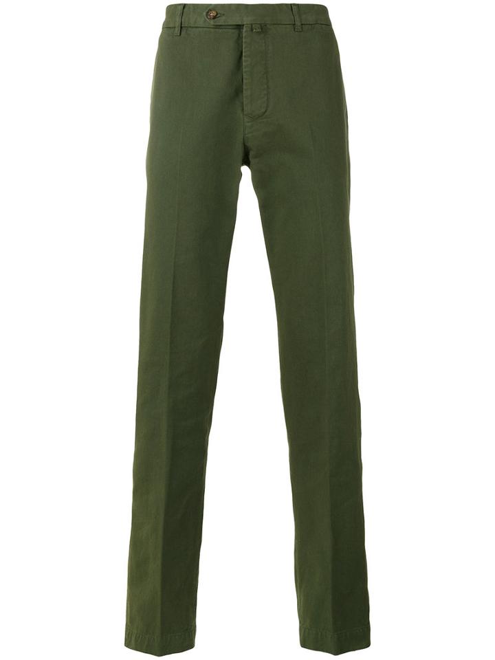 Doppiaa Regular Fit Trousers, Men's, Size: 52, Green, Cotton