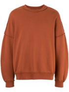 Jieda Exposed Seam Sweatshirt - Yellow & Orange