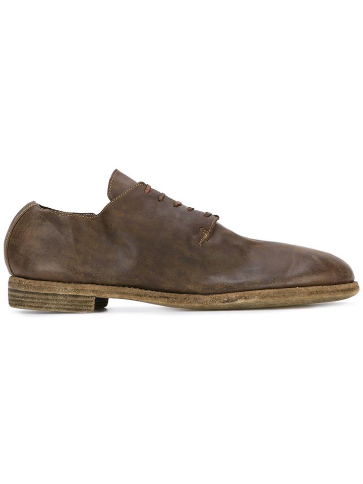 Guidi Casual Derby Shoes - Brown