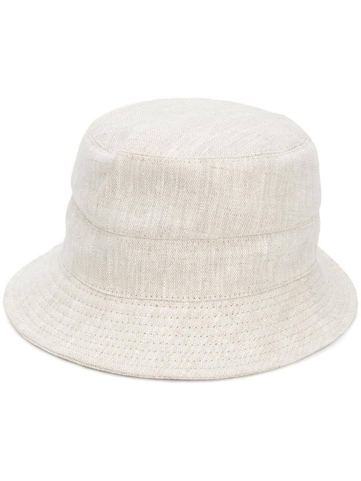 Eleventy Classic Denim Hat - Nude & Neutrals