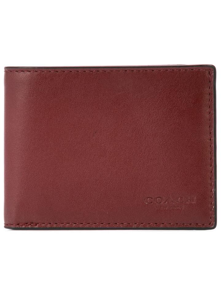 Coach Slim Billfold In Refined Calf - Brown