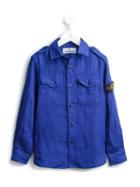 Stone Island Kids Cutaway Collar Shirt, Boy's, Size: 6 Yrs, Blue