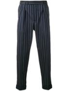 Pt01 Slim-fit Striped Trousers - Blue