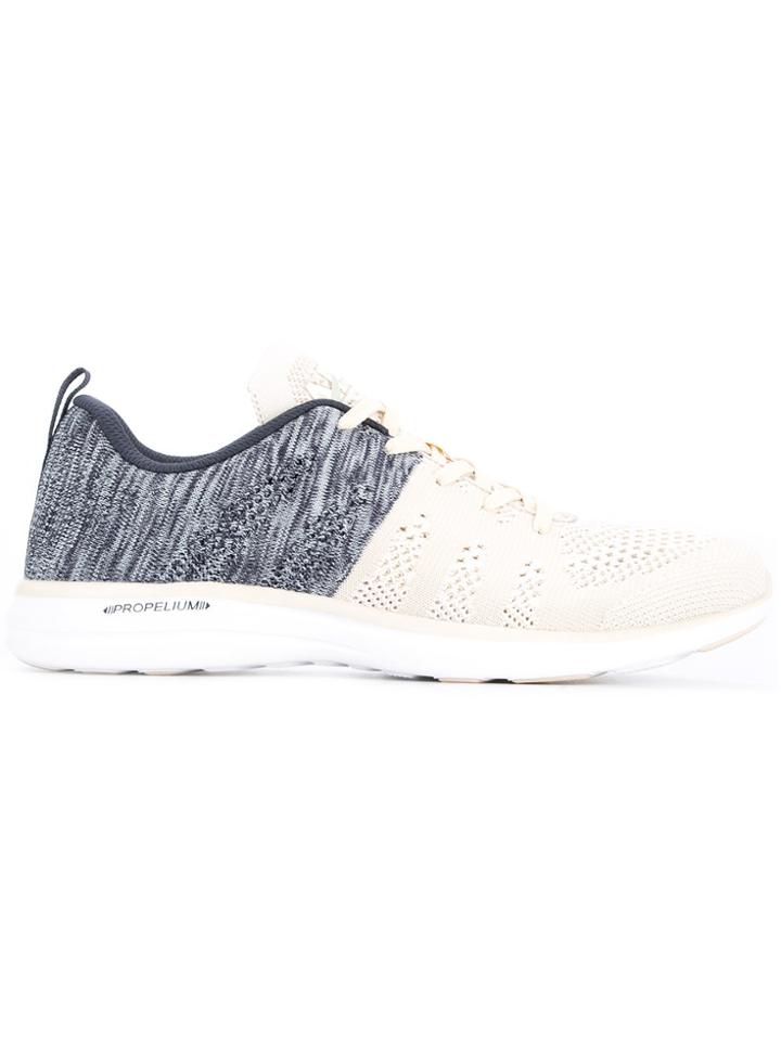Apl Panelled Lace-up Sneakers - Nude & Neutrals