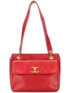 Chanel Vintage Front Flap Shoulder Bag - Red