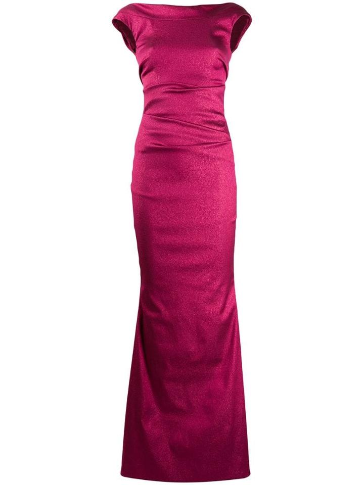 Talbot Runhof Low Back Long Dress - Pink