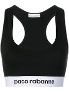 Paco Rabanne Logo Crop Tank Top - Black
