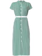 Joseph Striped Shirt Dress - Green