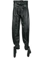 Attico Paperbag Waist Trousers - Black